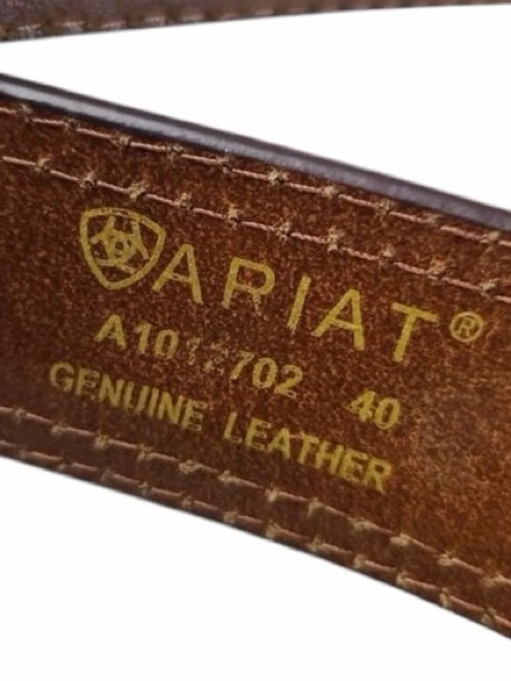 Ariat Genuine Leather Brown Belt Size 40 Distressed Western Casual Men’s